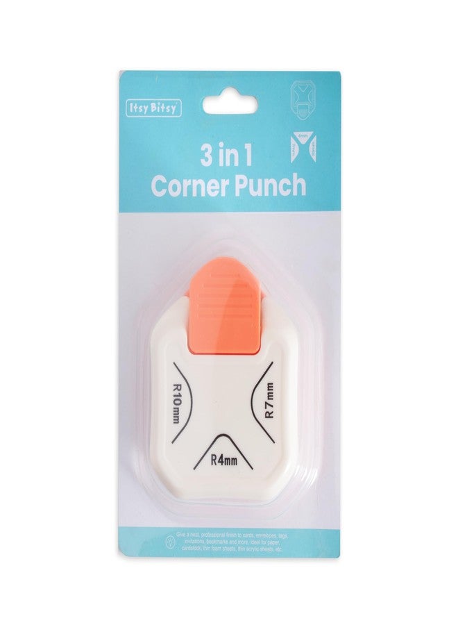 itsy-bitsy Itsy Bitsy 3 in 1 Corner Punch Blister Pack for Card Making Scrapbooking Invitations DIY Projects Paper Cardstock Foam Sheets Easy Precise Rounded Corner Cutter - Image 1